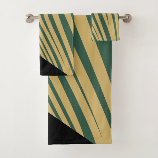 Zebra, geometrisch zyanisch, schwarz und beige badhandtuch set (Insitu)