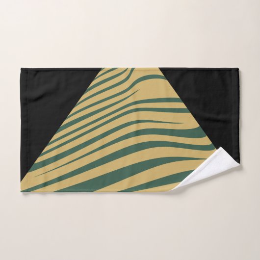 Zebra, geometrisch zyanisch, schwarz und beige badhandtuch set (Handtuch)