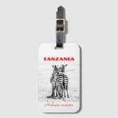 Zebra-Gepäckanhänger Gepäckanhänger (Vorderseite Vertikal)