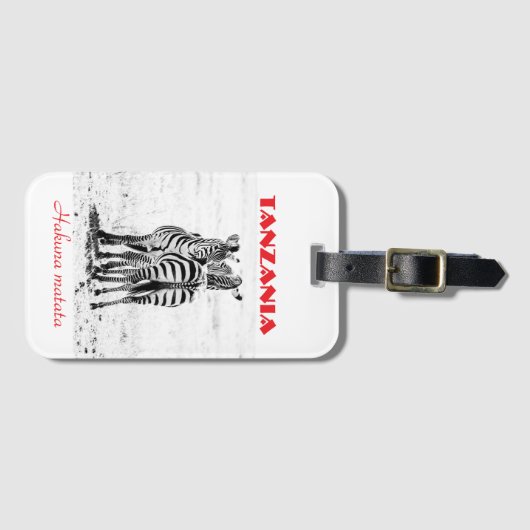 Zebra-Gepäckanhänger Gepäckanhänger (Vorderseite (Horizontal))