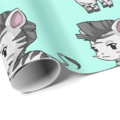 Zebra-Geschenkpapier Geschenkpapier (Rolleneckpunkt)