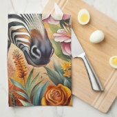 Zebra Geschirrtuch (Viertel Falte)