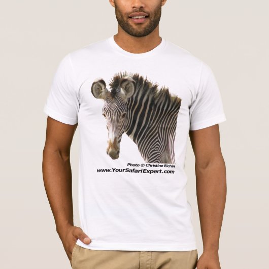 Zebra-Gesicht (Front) - Zebra-Hintern (hinter) T-Shirt (Vorderseite)
