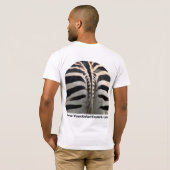 Zebra-Gesicht (Front) - Zebra-Hintern (hinter) T-Shirt (Schwarz voll)