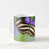 Zebra-gestreifter Schmetterling Kaffeetasse (Vorderseite Links)
