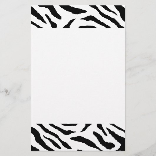 Zebra-gestreiftes Briefpapier (Vorderseite)