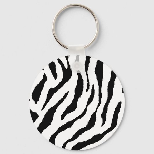 Zebra gestreiftes Keychain Schlüsselanhänger (Vorderseite)