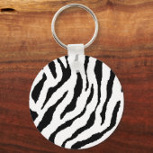 Zebra gestreiftes Keychain Schlüsselanhänger (Vorderseite)