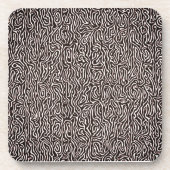 Zebra-Getränke Getränkeuntersetzer (Vorderseite)