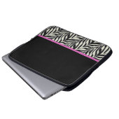 Zebra getrimmte Laptop-Tasche Laptopschutzhülle (Vorne Knopf)