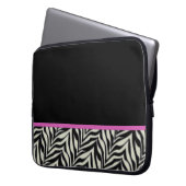 Zebra getrimmte Laptop-Tasche Laptopschutzhülle (Vorderseite Links)