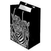 Zebra Gift Bag Mittlere Geschenktüte (Vorderseite Schrägansicht)