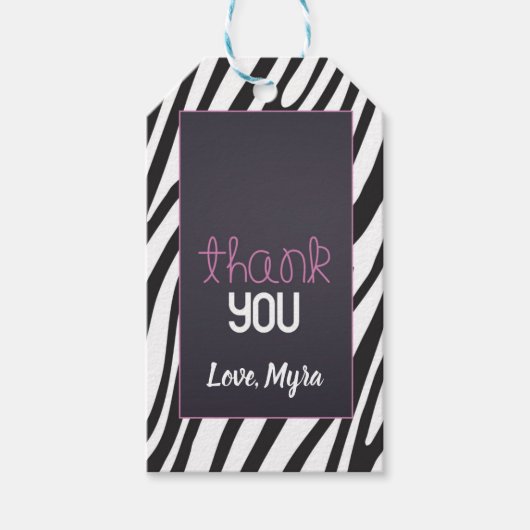 Zebra-Gift-Tag Geschenkanhänger (Vorderseite)