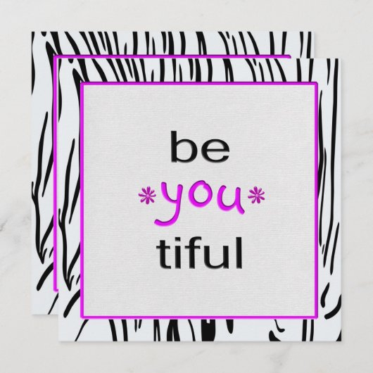 Zebra Girls Night Out Einladung (Vorne/Hinten)