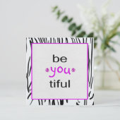 Zebra Girls Night Out Einladung (Stehend Vorderseite)