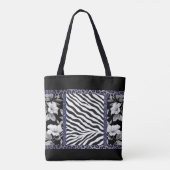 Zebra-Glamour mit Schwarz-Weiß Tasche (Rückseite)