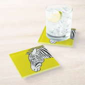 Zebra Glasuntersetzer (Schrägansicht)