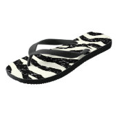 Zebra Glitzer Stripes Flats Badesandalen (Schrägansicht)