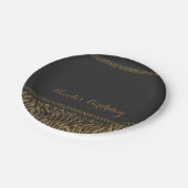 Zebra Glitzernde Pailletten Glam Chic Moderne Part Pappteller (Schrägansicht)
