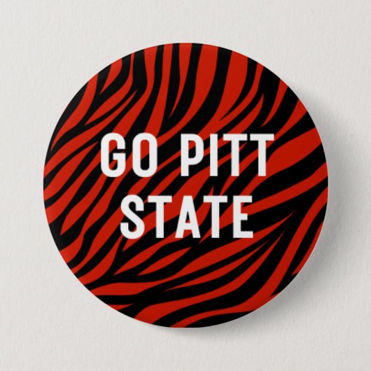 Zebra Go Pitt Staat Button (Vorderseite)