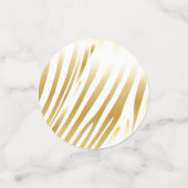 Zebra Gold & Black Stripes Muster Trenddesign Konfetti (Klein Vorderseite)