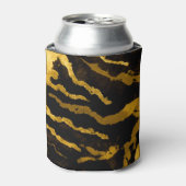 Zebra Gold Gefärbte Krawatte Pattern Dosenkühler (Kanne Vorderseite)