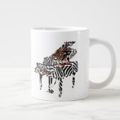 Zebra ♪ Grand Piano 2 - 20oz Jumbo Tasse (Rechts)
