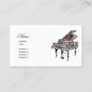 Zebra Grand Piano ~ Business Card Visitenkarte