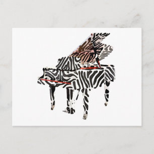 Zebra Grand Piano ~ Postkarte / Einladungen