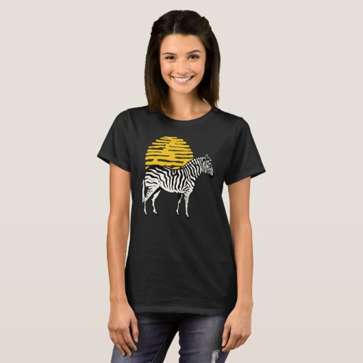 Zebra Graphic Niedlich Print Liebe Nature Zebras W T-Shirt (Vorne ganz)