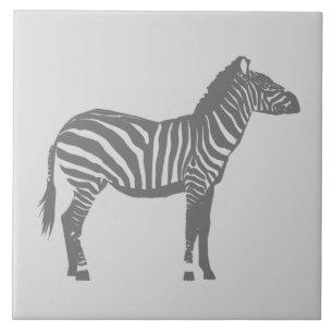 Zebra - Grauschattierungen Fliese