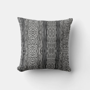 Zebra Gray Stripe Pillow Kissen