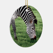 Zebra Grazing Keramik Ornament (Rechts)