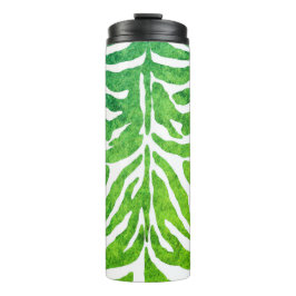Zebra green print Thermal Tumbler Thermosbecher