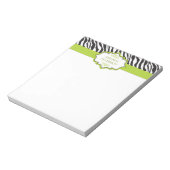 Zebra Green Ribbon Notepad Notizblock (Rotiert)