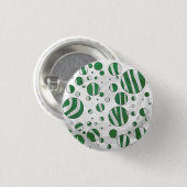 Zebra Green und White Polka Dot Button (Vorne & Hinten)