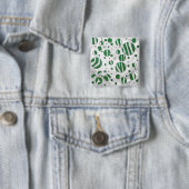 Zebra Green und White Polka Dot Button (Beispiel)