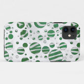 Zebra Green und White Polka Dot Case-Mate iPhone Hülle (Rückseite (Horizontal))