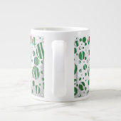 Zebra Green und White Polka Dot Jumbo-Tasse (Rückseite)