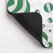 Zebra Green und White Polka Dot Mousepad (Ecke)