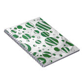 Zebra Green und White Polka Dot Notizblock (Rechte Seite)