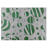 Zebra Green und White Polka Dot Schneidebrett (Vorderseite)