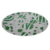 Zebra Green und White Polka Dot Schneidebrett (Ecke)