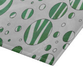 Zebra Green und White Polka Dot Schneidebrett (Ecke)