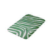 Zebra Green und White Print Badematte (Schrägansicht)