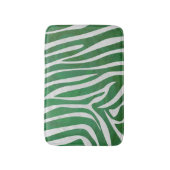 Zebra Green und White Print Badematte (Vorderseite Vertikal)