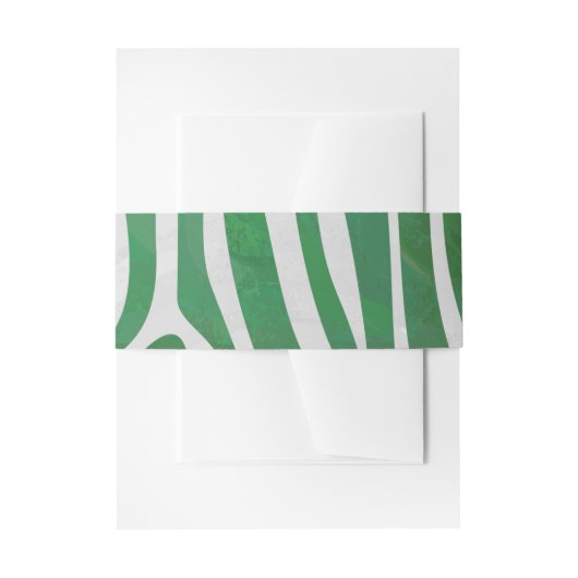 Zebra Green und White Print Einladungsbanderole (Vorderseite Beispiel)