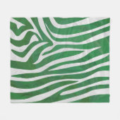 Zebra Green und White Print Fleecedecke (Vorderseite (Horizontal))