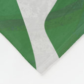 Zebra Green und White Print Fleecedecke (Ecke)