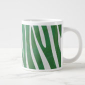 Zebra Green und White Print Jumbo-Tasse (Rechts)